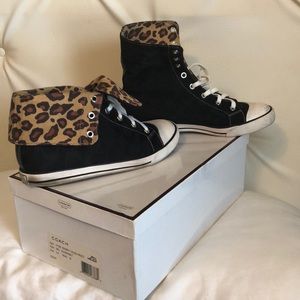 Coach “converse” Sneakers with Leopard Print